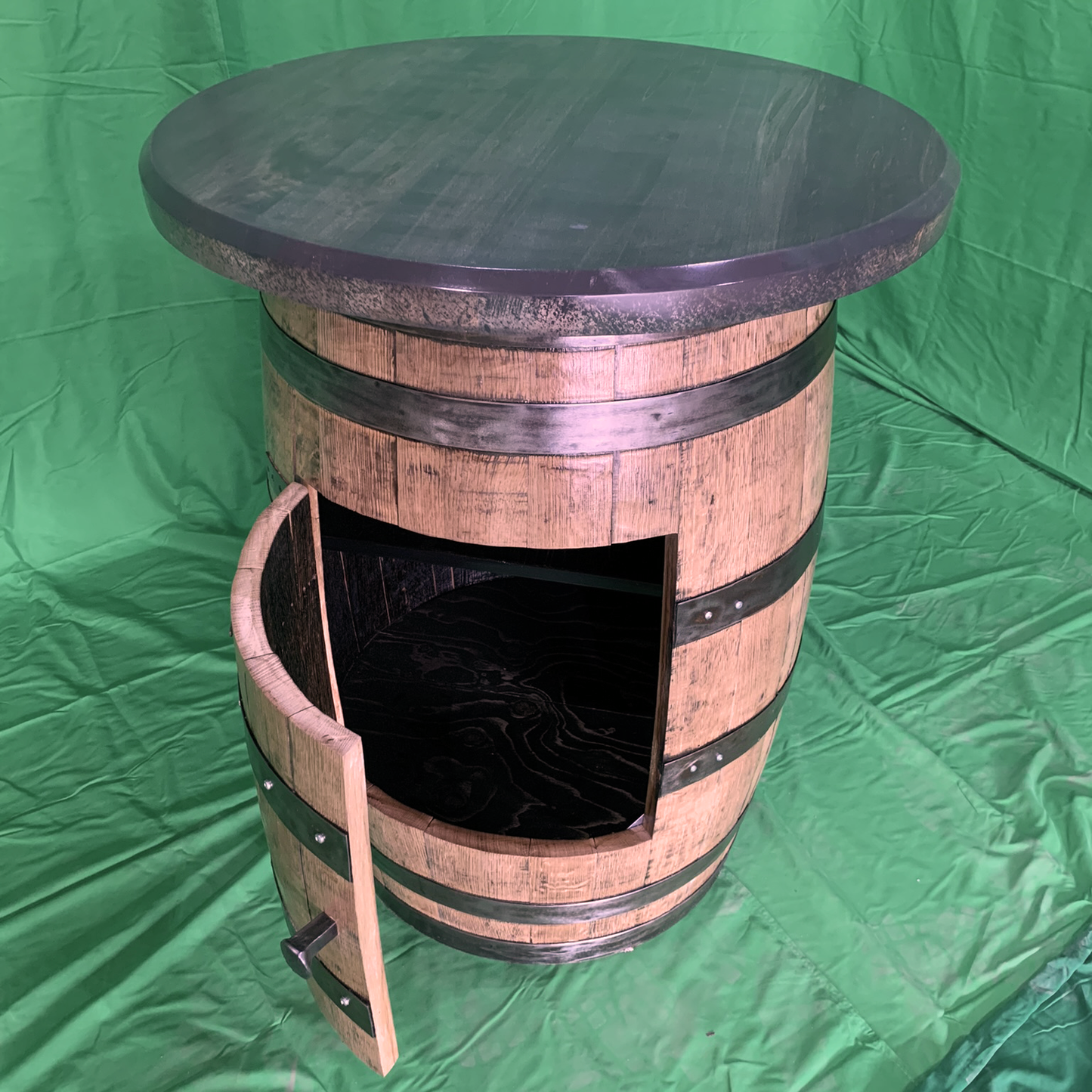 Whiskey Barrel Bar Dark Top 2