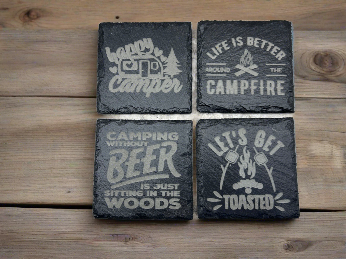 slate coaster for camping
