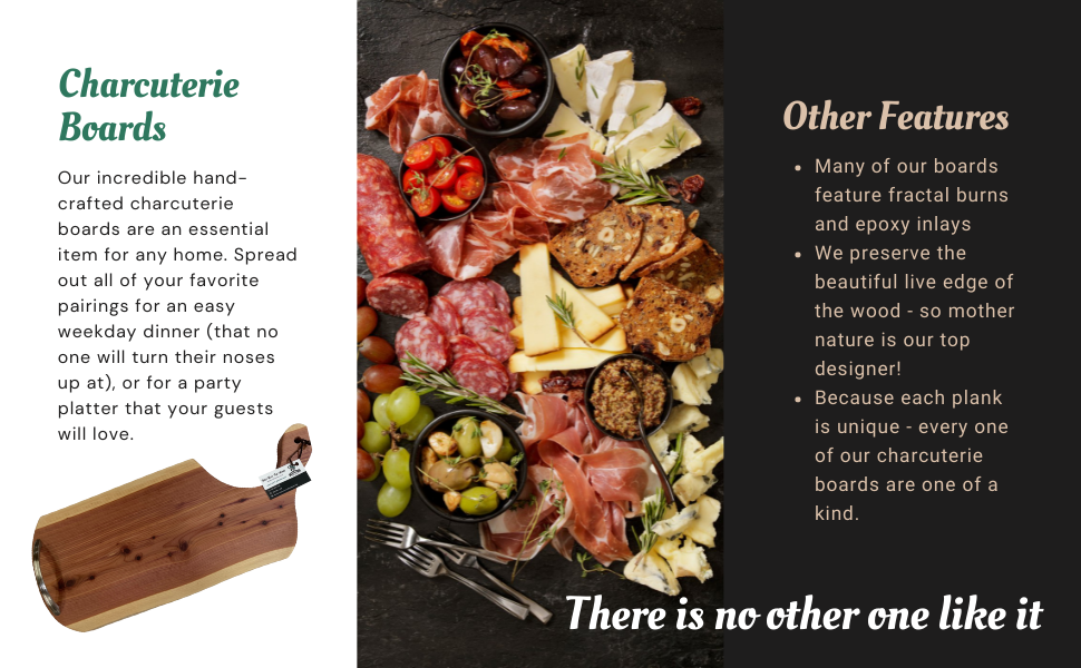 Blue Whale Cheese Board and Charcuterie Plank other features