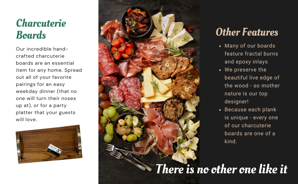 Natural Serving Tray and Charcuterie Board other features