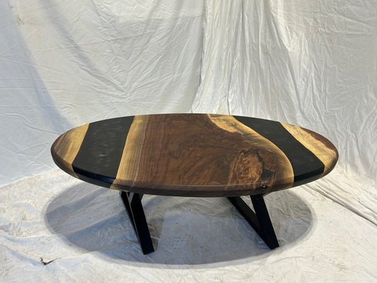 Solid Walnut With Epoxy Coffee Table